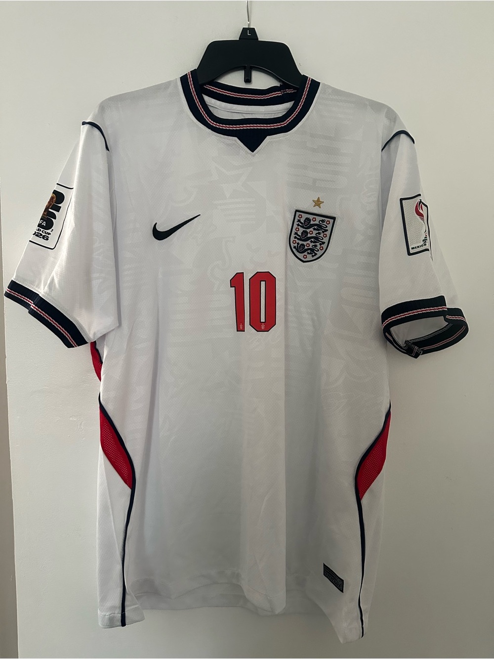 England National Team - Jude Bellingham - #10 - Nike Soccer Jersey - Size XL